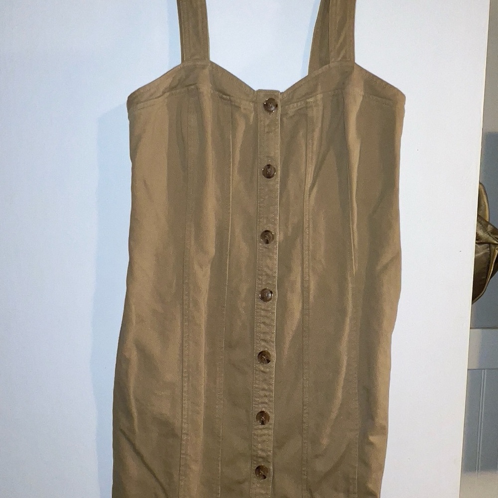 Banana Republic Khaki Corduroy Mini Dress WOMEN’S SIZE 6 Tan